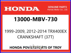 New Genuine Honda Oem Crankshaft 1999-2009, 2012-2014 Trx400ex 13000-mbv-730