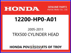 New Genuine Honda Oem Cylinder Head 2005-11 Trx500fe / Fm / Fpe 12200-hp0-a01