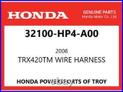 New Genuine Honda Oem Main Wire Harness 2008 Trx420tm Rancher 32100-hp4-a00