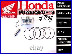 New Genuine Honda Oem Piston Kit 2005-11 Trx500fe / Fm / Fpe 13101-hp0-a00