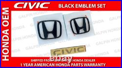 New Genuine Oem 2022-2026 Honda CIVIC Sedan Black Emblem Set 08f20-t20-100