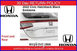 New Genuine Oem2022-2026 Honda CIVIC Hatchback Black Emblem Set