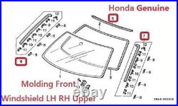 OEM HONDA Genuine CIVIC 92-95 Front Windshield Molding Lh, Rh & Upper with Clipx8 OEM HONDA Genuine CIVIC 92-95 Front Windshield Molding Lh, Rh & Upper with Clipx8