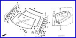 OEM HONDA Genuine CIVIC 92-95 Front Windshield Molding Lh, Rh & Upper with Clipx8 OEM HONDA Genuine CIVIC 92-95 Front Windshield Molding Lh, Rh & Upper with Clipx8