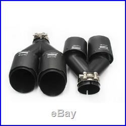 Pair Akrapovic Real Carbon Fiber ID2.5 OD3.5 Car Exhaust Tip Dual Pipes End
