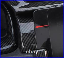 Real Carbon Fiber Center Console Stripe Decorative For Honda Civic 10th 2016-20