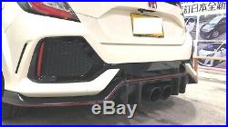 Real Carbon Fiber rear central diffuser fit for Honda 2018 Civic Type-R FK8