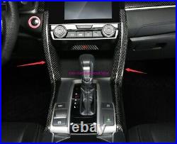 Real Carbon fiber Interior Center control side cover For Honda Civic 10th 16-19