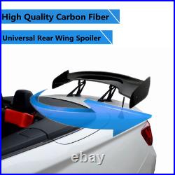 Universal 57'' ABS Real Carbon Fiber Car Racing 3D GT Rear Trunk Spoiler Wing
