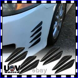 Universal Carbon Fiber Front Bumper Lip Fins Splitters Diffuser Canards 8PCS U1