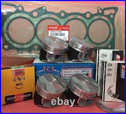 YCP P29 75mm Teflon Coated Pistons HighC. +Bearing+Genuine Gasket+Rings Civic D16